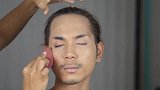 男子挑战美妆，妆前妆后对比，堪比韩国整容术