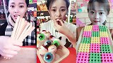美女直播吃筷子、彩色眼睛糖、彩色栅栏，颜色任选，我向往的生活