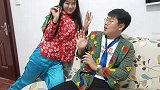 美女模仿牛叫声，没想奶牛和黄牛的叫声有区别，太逗了