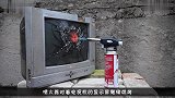 电视机的耐火性有多强用喷火器实验一下就知道了，一起见识下