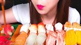 不露脸小姐姐，吃正宗日料盛宴，满满一大桌子吃的太过瘾了