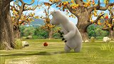 贝肯熊：自己辛苦打下的苹果，竟被怪物抢走，笨熊出击打怪物