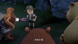 熊出没：光头强嘲笑熊二胆小，结果却被吓惨，赶快钻金雕翅膀里
