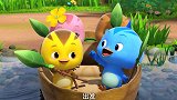 萌鸡小队：萌鸡小队水上划船，遇到危险！船不受控制了