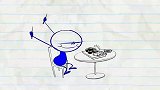 创意铅笔动画：筷子和叉子
