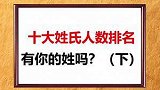 你的姓氏上榜没有？