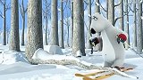 倒霉熊：被树枝绊倒，被雪球追，真是倒霉的滑雪