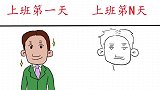 图图爸爸上班第一天vs上班第N天，我们都是这样，毫无例外