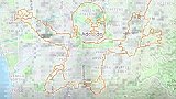 澳大利亚：男子骑自行车在城市地图上用GPS轨迹“作画”