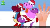 益智儿歌动画：小恐龙在雪地里滑雪唱圣诞歌