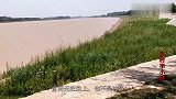 大爷黄河钓鱼，亲眼所见黄河走巨物，水流呼呼的，像是千斤大甲鱼
