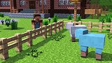 Minecraft动画：村庄宁静和谐，羊儿幸福的生活
