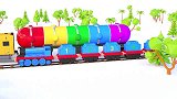启蒙教育 3D卡通小火车运输彩色海洋球 趣味学习数字颜色