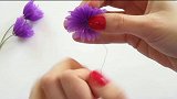 创意手工DIY视频，4种纱带花的做法，用来做吊坠美美哒