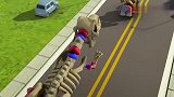 超级飞侠：乐迪好不容易叫停卡车，看见背后的恐龙，直接又跑了！