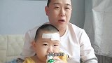 自己在家看孩子缝了三针可怜的宝宝