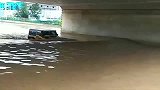 这位大哥是个狠人, 这都快被淹了, 他车还敢直接开了过来