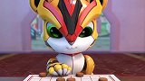 阿五和玲珑下棋，正在快输的时候，猪猪侠的蛋糕盖在上面！