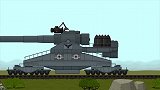 坦克世界动画：疯狂推线的古斯塔夫！孤身横推一条线是啥感觉