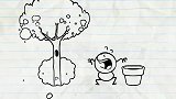 《搞笑铅笔人》 浇花桶漏水了，铅笔人换个新的吧