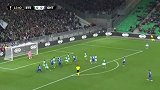 第13分钟根特球员恩加德乌-恩加德久射门-绝佳机会击中门框