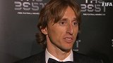 莫德里奇FIFA采访完整版 打破梅罗垄断很骄傲感谢各方认可