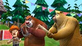 熊出没：光头强跟熊大熊二玩游戏，他还不如两个狗熊，太菜了！