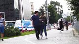 丁裤搞笑，在俄罗斯大街上有趣，和我一样的