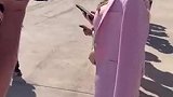 意大利美女主播在F1摩纳哥大奖赛偶遇大罗