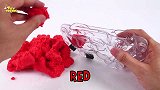 趣味手工,DIY太空沙彩虹哈雷摩托车玩具
