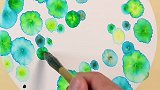 儿童水彩笔晕染画《江南》简单漂亮，和孩子一起来画吧！