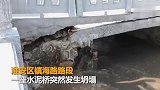 【江苏】淮安一水泥桥突然发生坍塌 整块水泥掉落水中