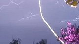 河北廊坊:男子想拍一张与闪电的合影,一声巨响,立马被吓跑