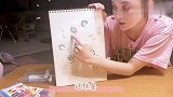 娜扎记录Q版画像创作过程，敷面膜戴发箍童趣满满