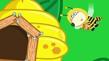 鸠占鹊巢，小狼沃夫的蜂巢被抢了，儿童礼貌道德教育动画视频