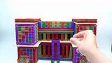 手工拼搭彩色巴克球泳池别墅玩具