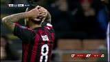 米兰中场断球反击 苏索禁区右脚爆射击中边网