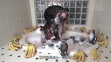 男子作死与猩猩洗澡，没想到猩猩野性发作，结果意外发生了