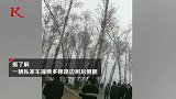 吉林松原一私家车撞断多树后侧翻致司机死亡 现场哭声凄惨