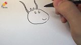 儿童简笔画，小猪佩奇，羚羊夫人弹起了她心爱的木吉他