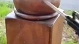 气枪吹虫洞，虫子，好强的推背感