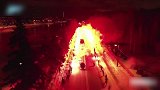 真·战斗民族！泽尼特生死战赛前 球迷用“火焰通道”为球队造势