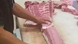 市场上卖猪肉的大哥，这刀法已经出神入化了，不是一般的厉害！