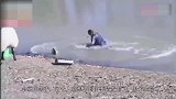 一头小羊攻击主人，随后羊群的举动让主人哭笑不得