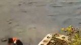 可怕！近日，网友上传一段监控视频，传南京某水库边，一女子趁同伴系鞋带将其推入水库。
