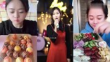 可爱美女直播吃空心球，看着真过瘾，向往的生活