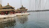 精彩瞬间抓拍，北海公园野鸭在湖面展翅飞翔