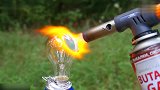 用喷火器灼烧灯泡会不会爆裂请远距离观看