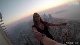 恐高慎入！国外美女健身达人迪拜高楼拍高空写真