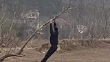 当我说柴不够时，朋友立马冲了上去